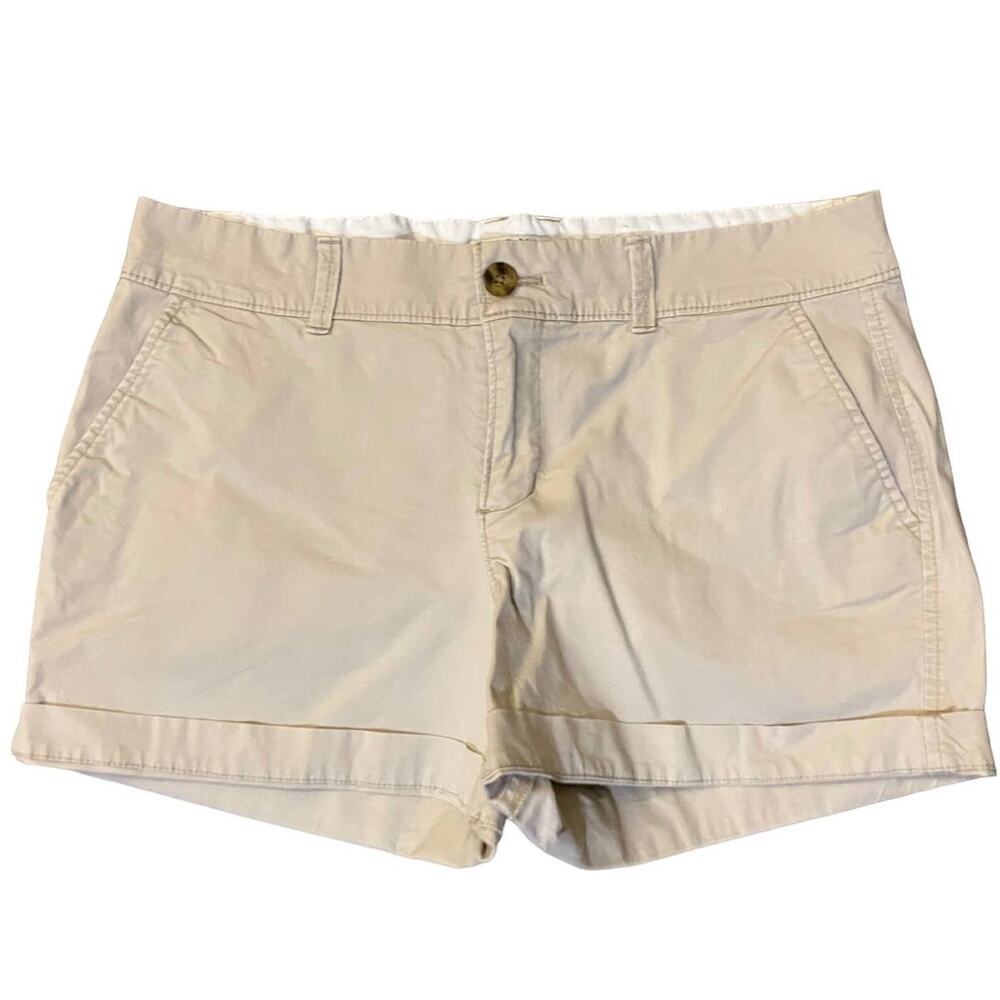 Old Navy Women's Tan Short 3.5" Inseam Cotton Blend Casual Pockets Shorts SZ 6